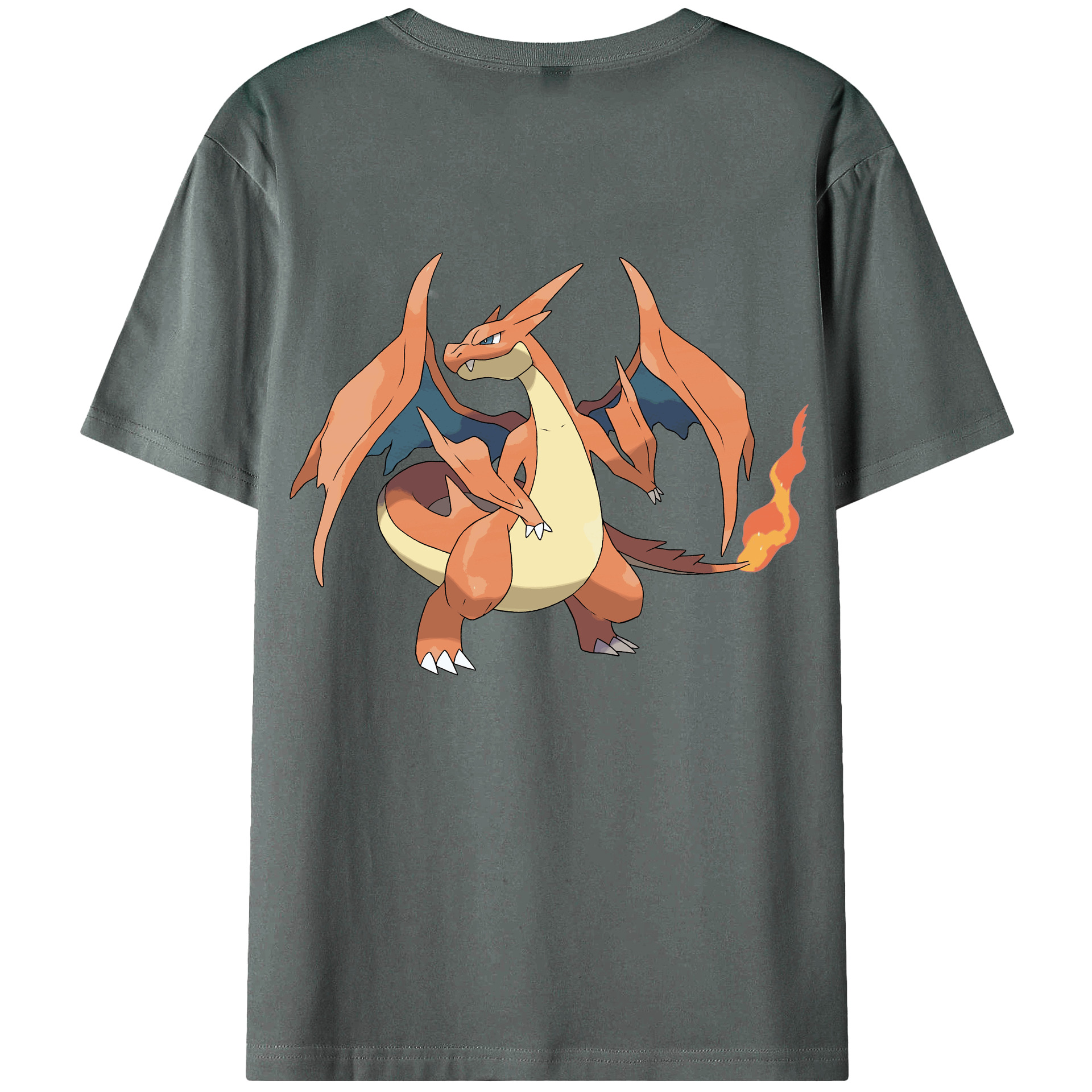 （画像用） ポケットモンスター Pokémon 綿100％ メンズ半袖Tシャツ（バックプリント） 通気性